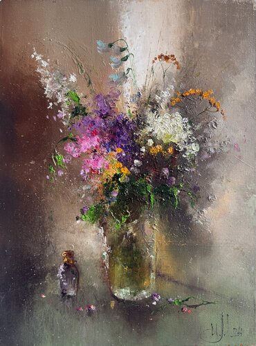 Cottage-garden bouquet von Igor Medvedev, Malerei kaufen auf Select