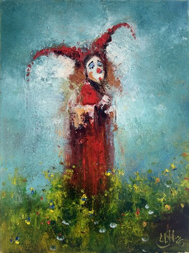 Clown with a pipe von Igor Medvedev, Malerei kaufen auf Select