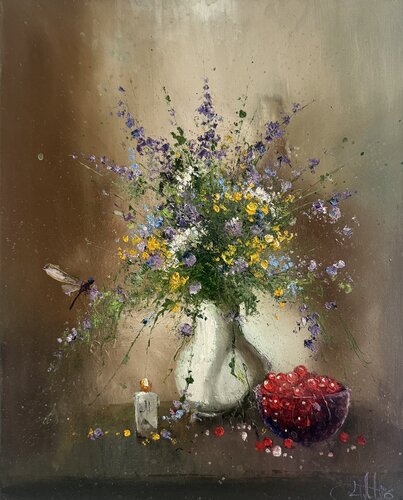 A dragonfly flew in. von Igor Medvedev, Malerei kaufen auf Select