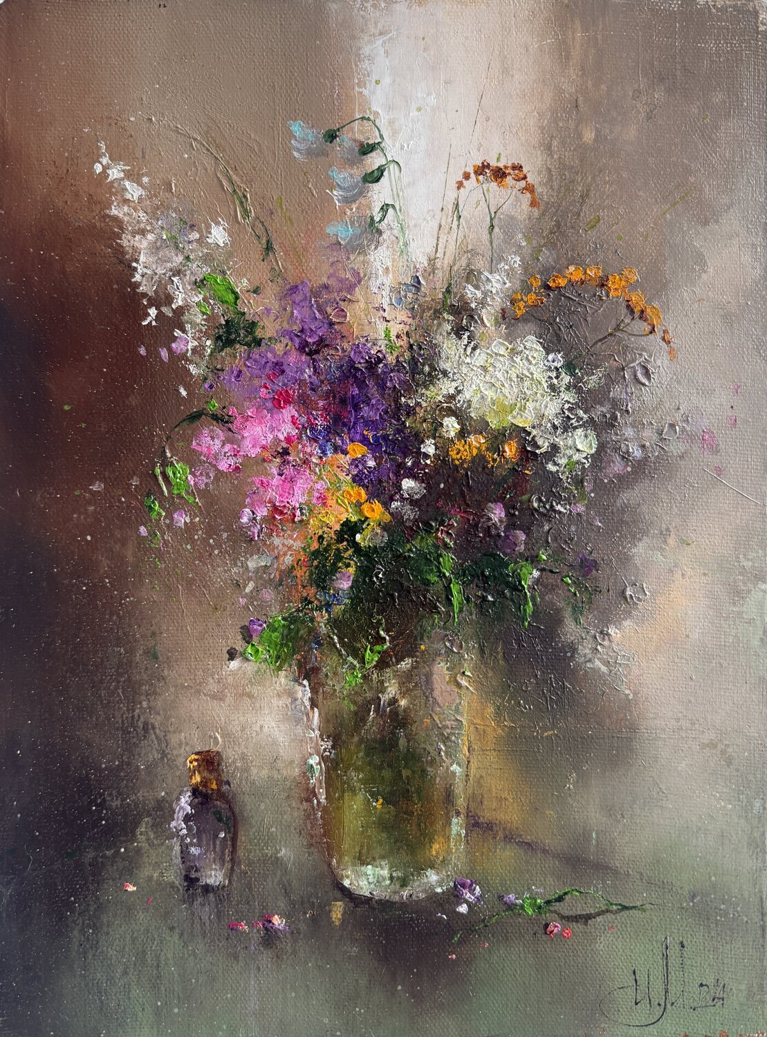 Cottage-garden bouquet Igor Medvedev Originalgemälde zu verkaufen