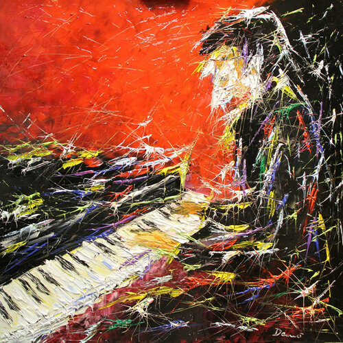 Il pianista by Enrico Nicodemo - Demó, Painting for Sale on Select
