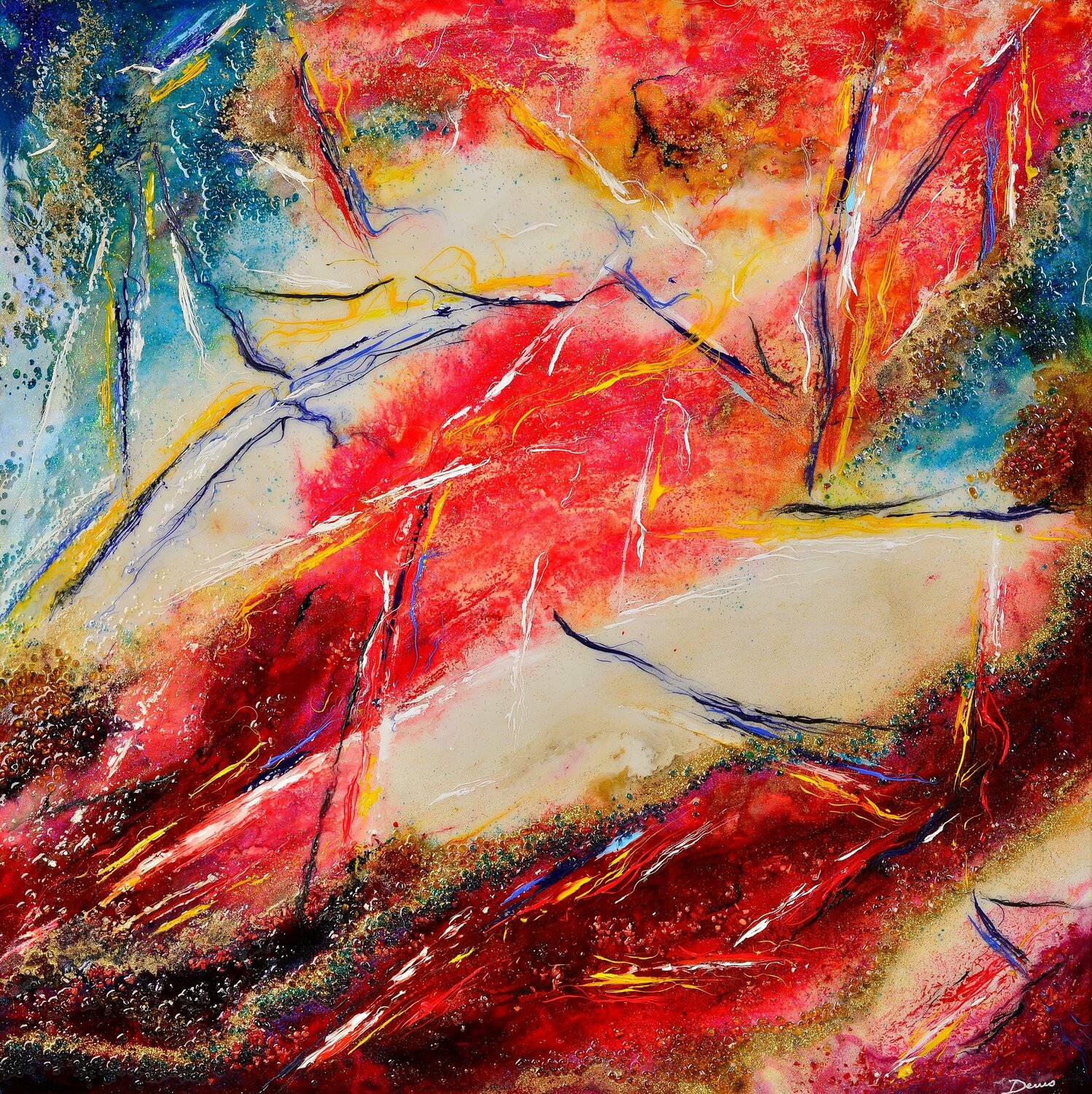 Un gioco di forti colori Enrico Nicodemo - Demó Original painting for sale