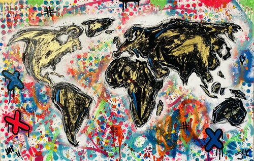 One World by Jose Rivera, Painting for Sale on Select