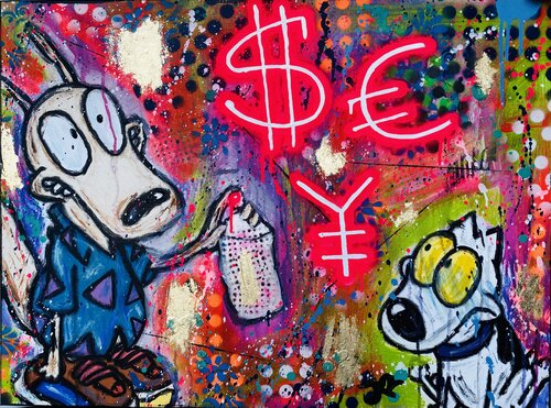 Rockos Hustle by Jose Rivera, Painting for Sale on Select