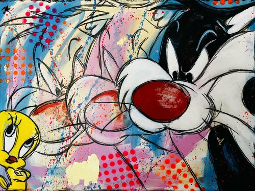 I Taut I Taw a Puddy Tat by Jose Rivera, Painting for Sale on Select