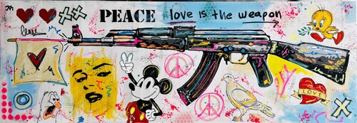 Love is the weapon by Jose Rivera, Painting for Sale on Select