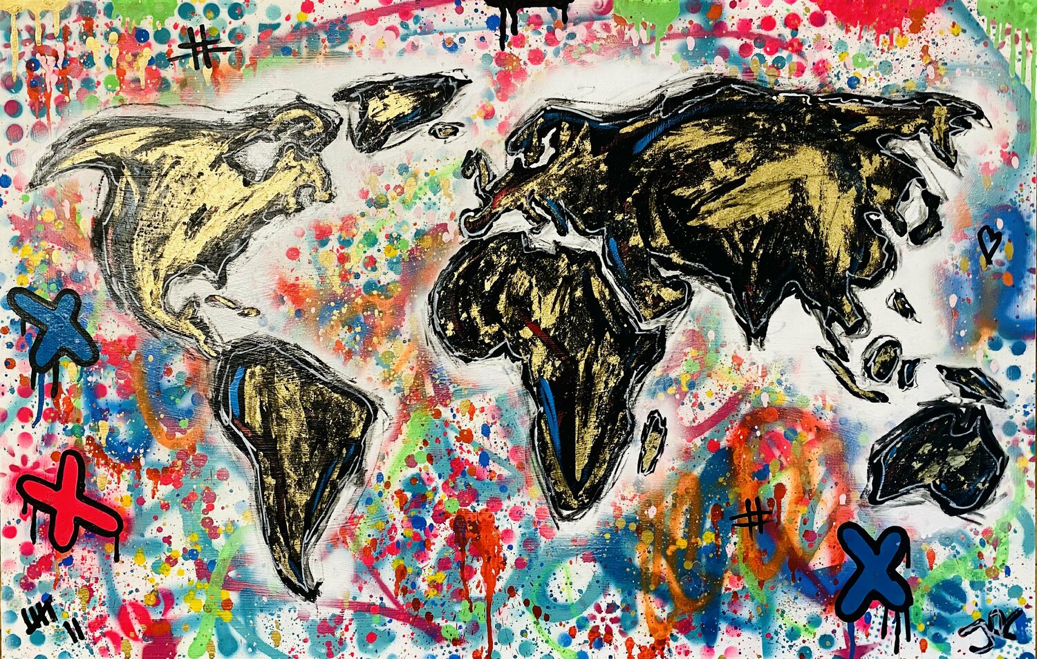 One World Jose Rivera Original painting for sale