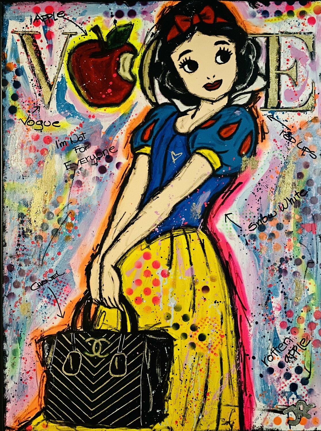 Snow Vogue Jose Rivera Original painting for sale