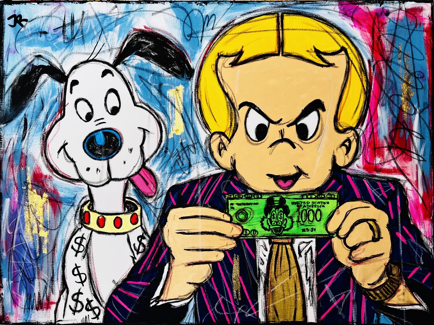 Wall Street Hustler Jose Rivera Original painting for sale