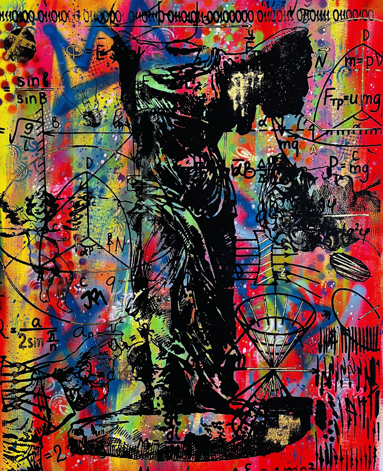 Colors Winged Victory no. 3 Jose Rivera Original painting for sale