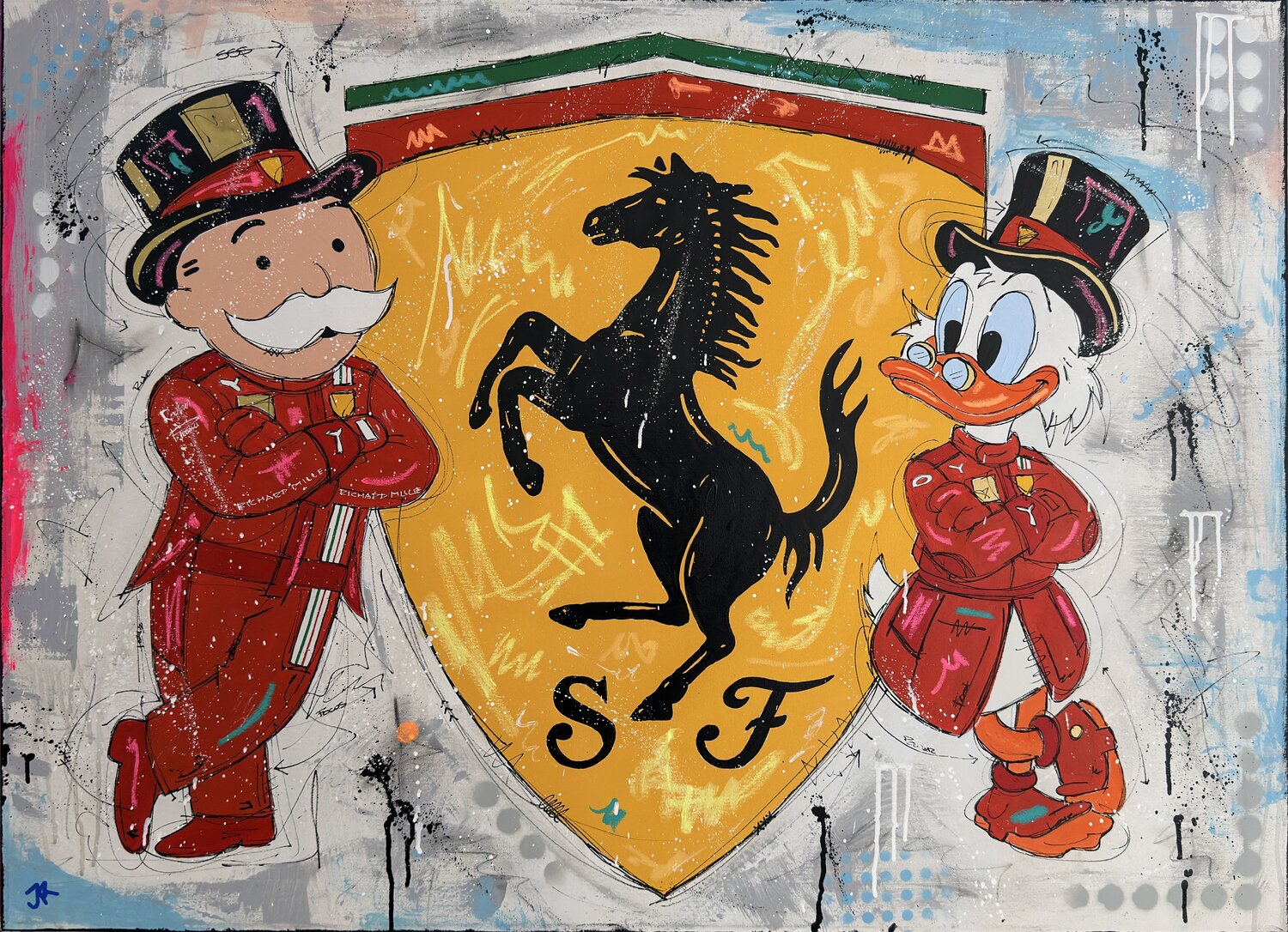 Rosso legacy Jose Rivera Original painting for sale