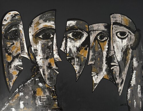 L'écho des regards du silence by Rose Mary Vallas, Painting for Sale on Select