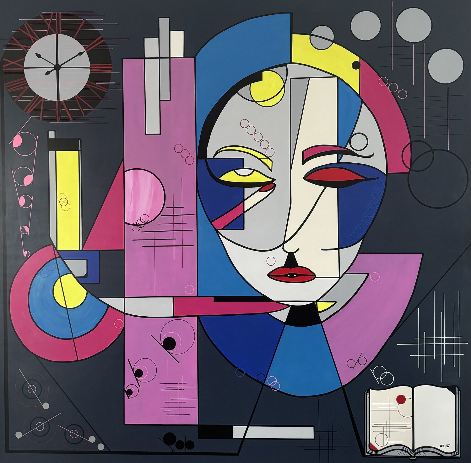Nous n'avons pas de crédit sur le temps Rose Mary Vallas Original painting for sale