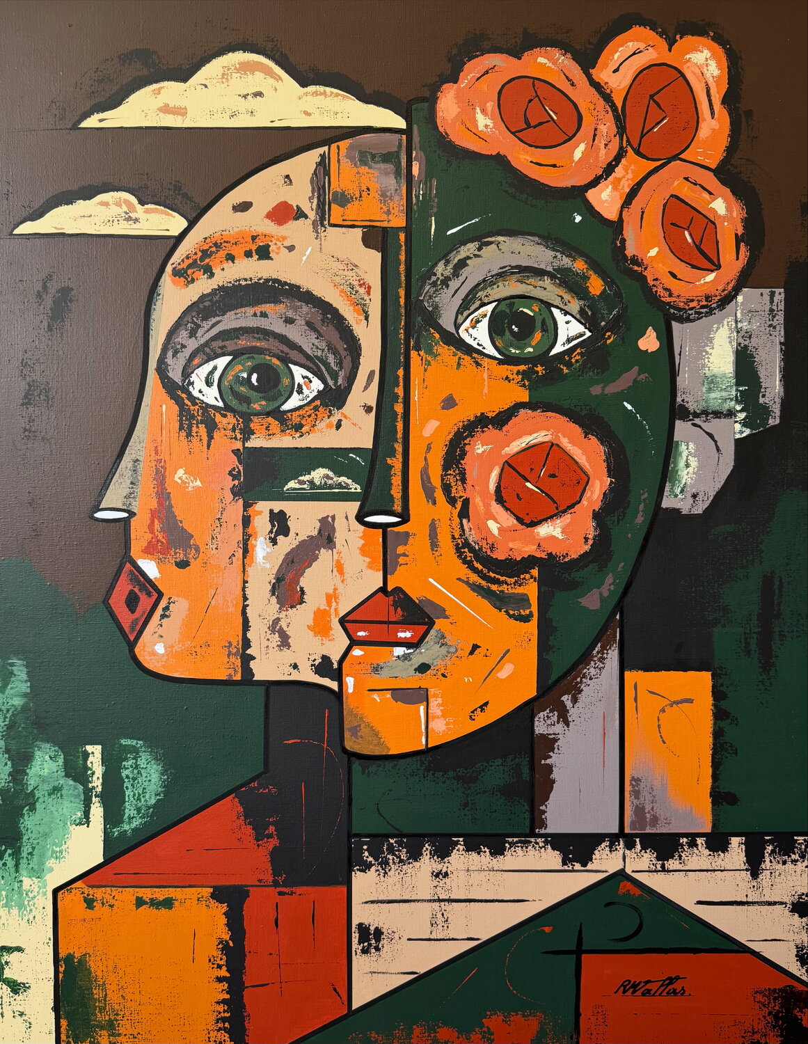 Similitudes dissonantes Rose Mary Vallas Original painting for sale