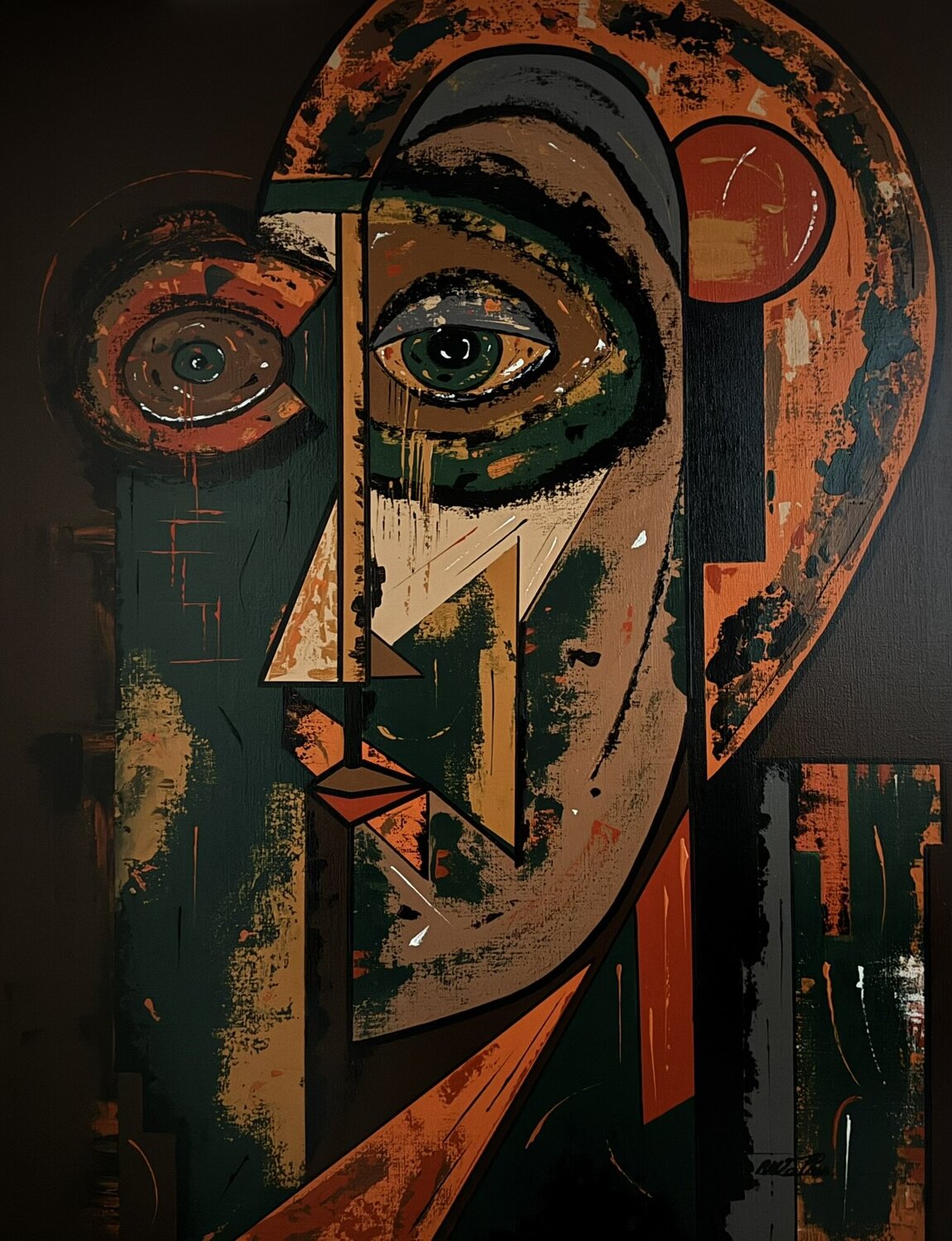 Phylax ( Le gardien né du feu) Rose Mary Vallas Original painting for sale