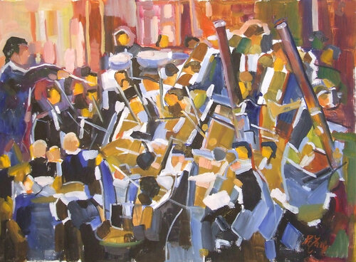 L'orchestre by Patrick MARIE, Painting for Sale on Select