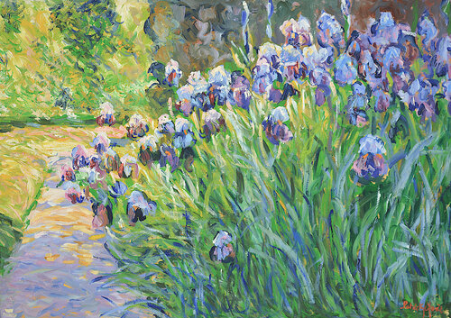 Massif d'iris N°2 by Patrick MARIE, Painting for Sale on Select