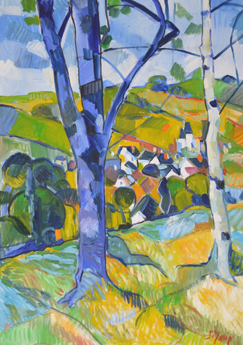 L'arbre bleu by Patrick MARIE, Painting for Sale on Select