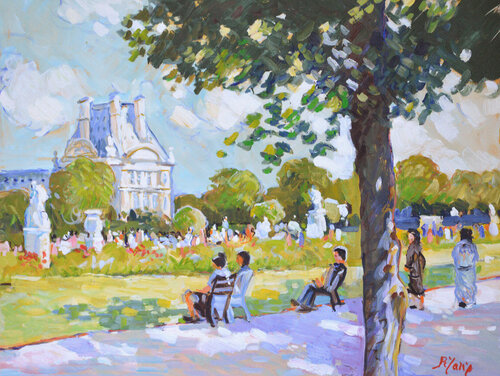 Le jardin des Tuileries by Patrick MARIE, Painting for Sale on Select