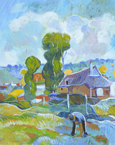Travail au champ by Patrick MARIE, Painting for Sale on Select