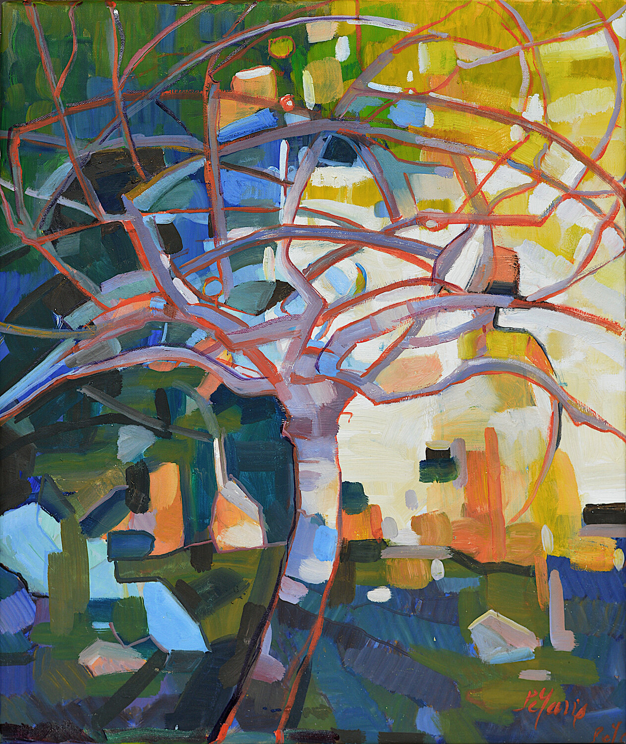 Pommier en hiver Patrick MARIE Original painting for sale