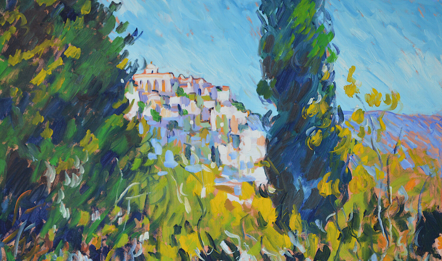 Village de Provence - Gordes Patrick MARIE Original painting for sale