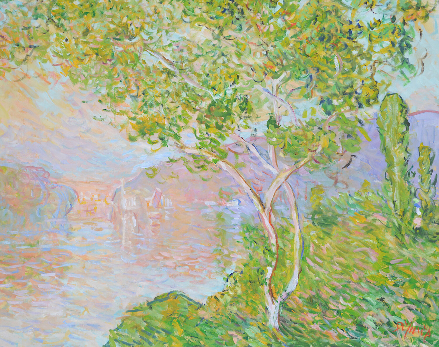 Brume sur la Seine N°2 Patrick MARIE Original painting for sale
