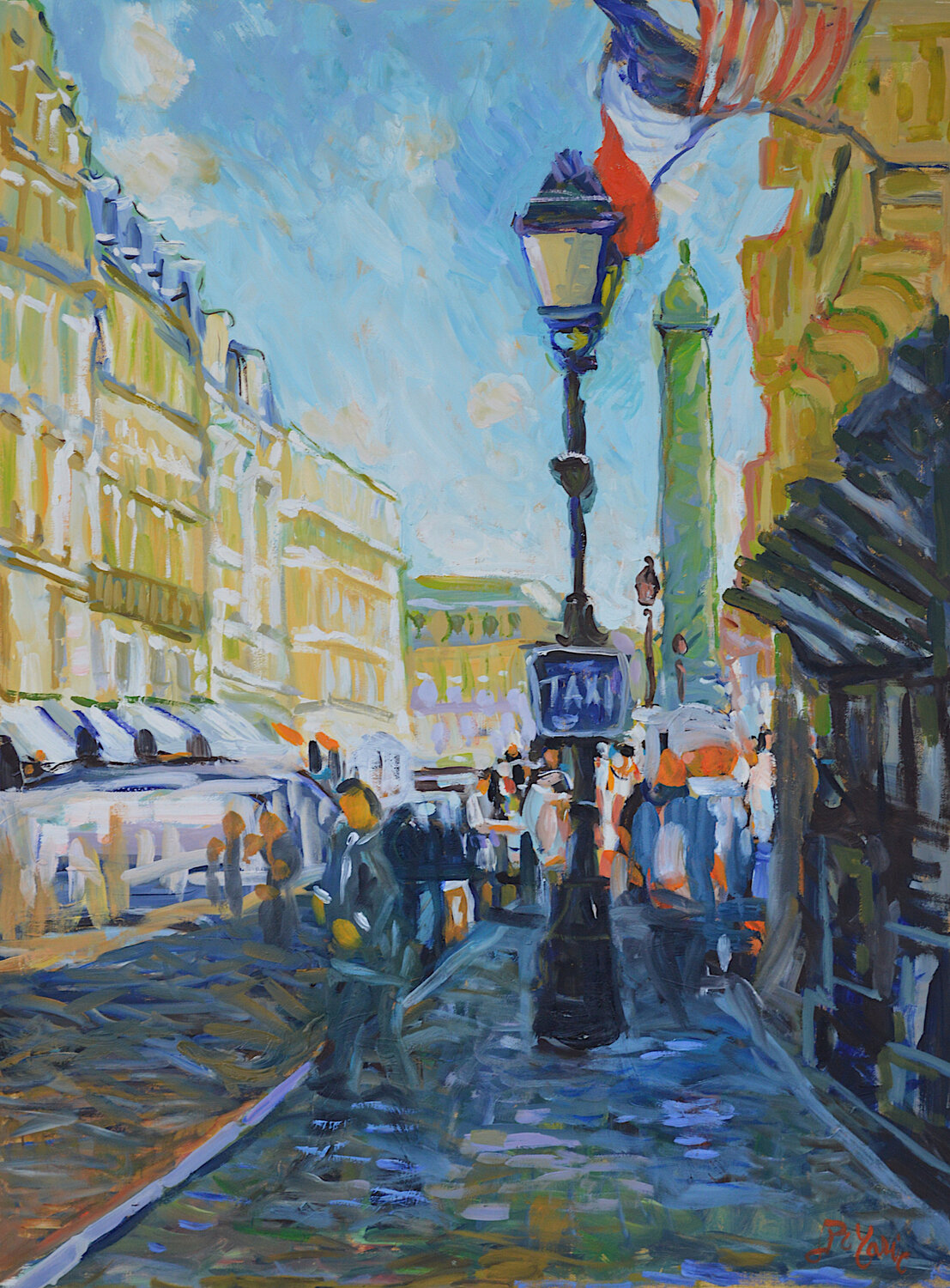 Près de la place Vendôme - Paris Patrick MARIE Original painting for sale