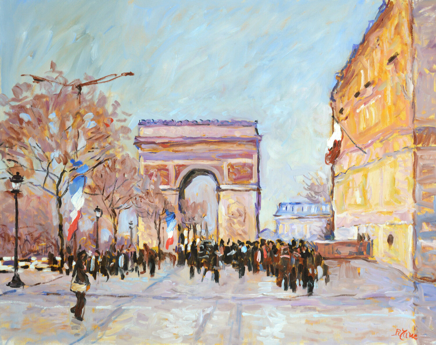 L'arc de triomphe - Paris Patrick MARIE Original painting for sale