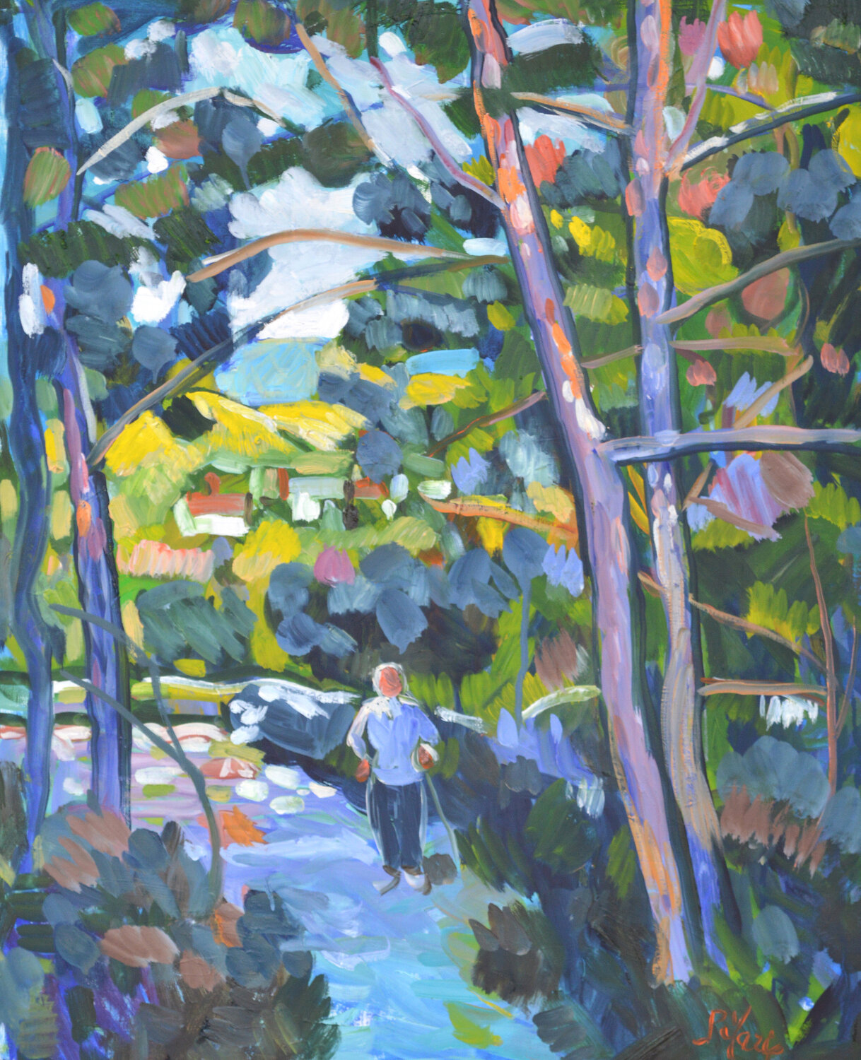 A l'ombre de la foret Patrick MARIE Original painting for sale