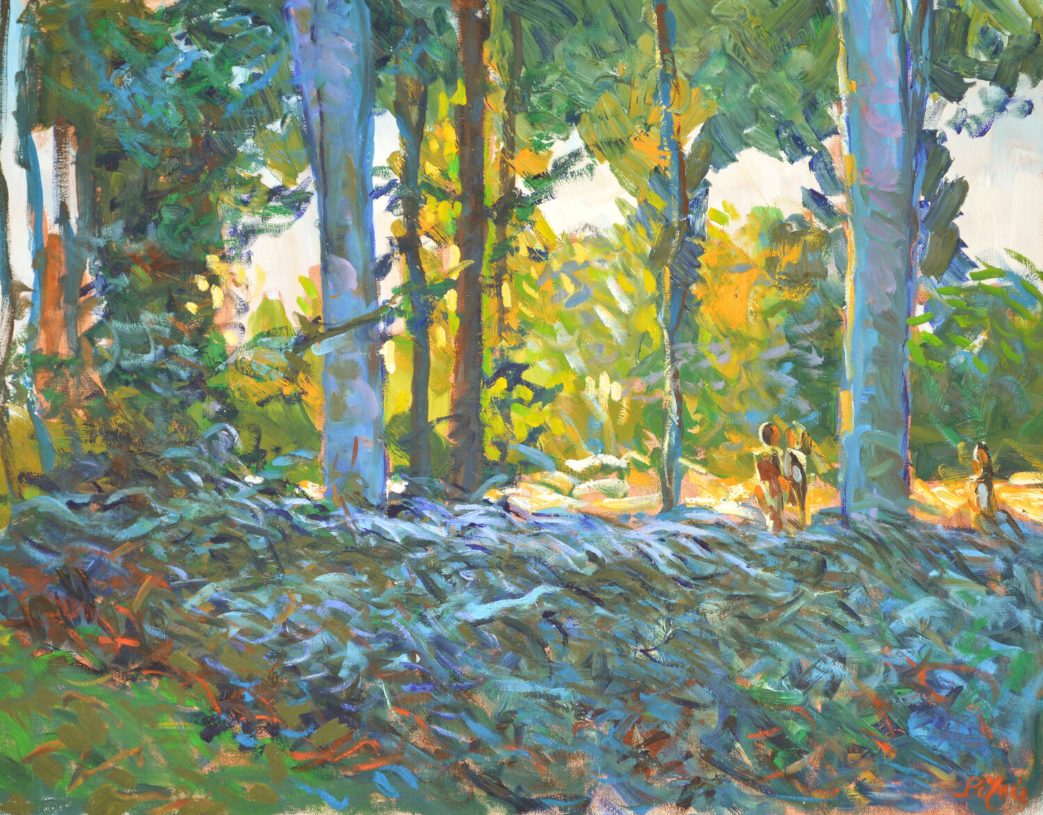 La foret bleue Patrick MARIE Original painting for sale