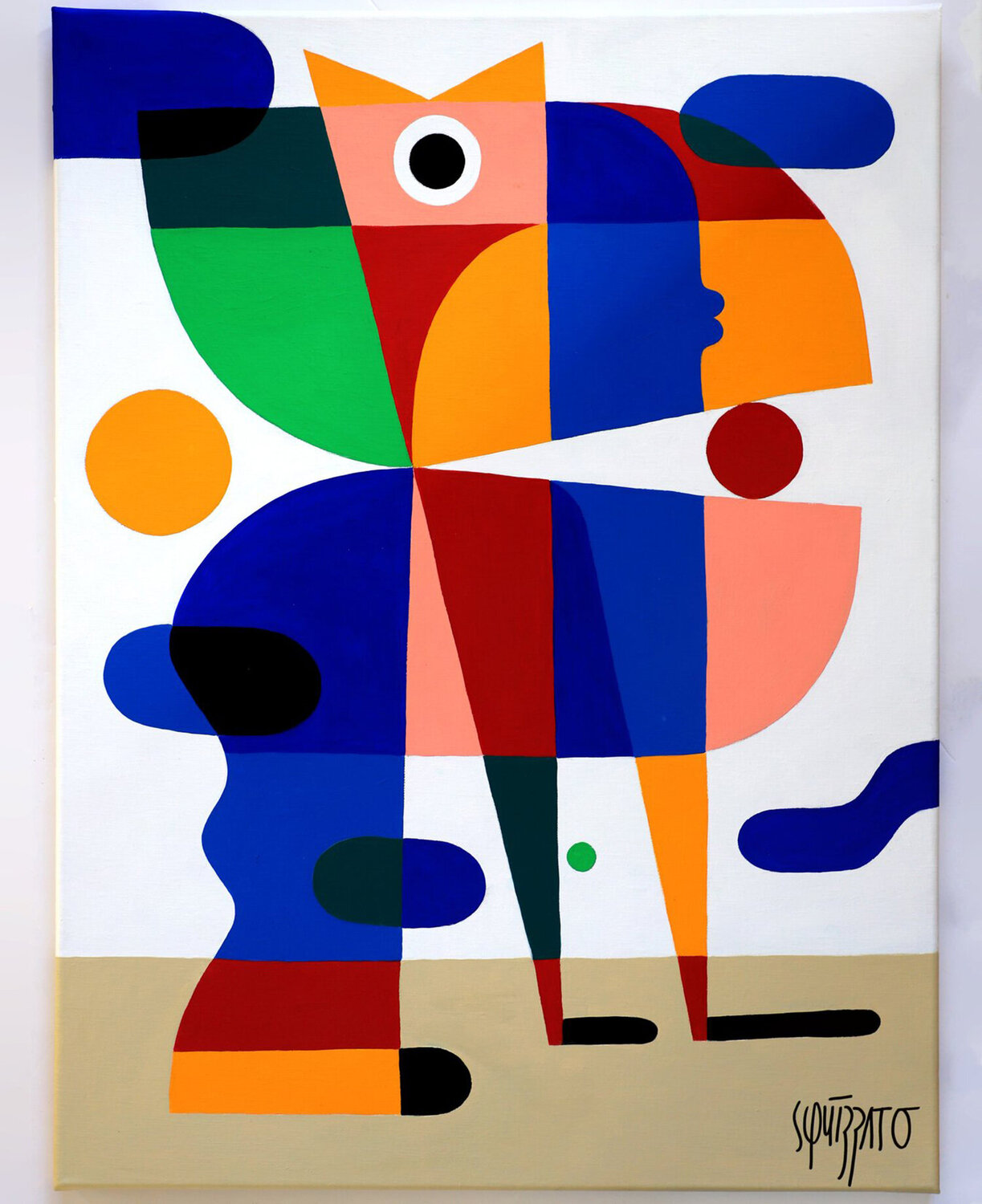 Le Corps et l'Esprit (Body &Soul) Antony Squizzato Original painting for sale
