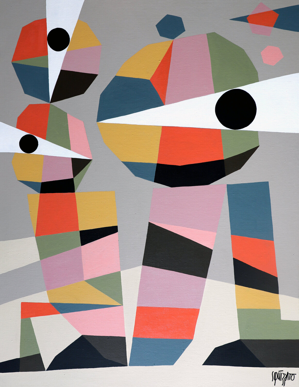 Big brothers Antony Squizzato Original painting for sale