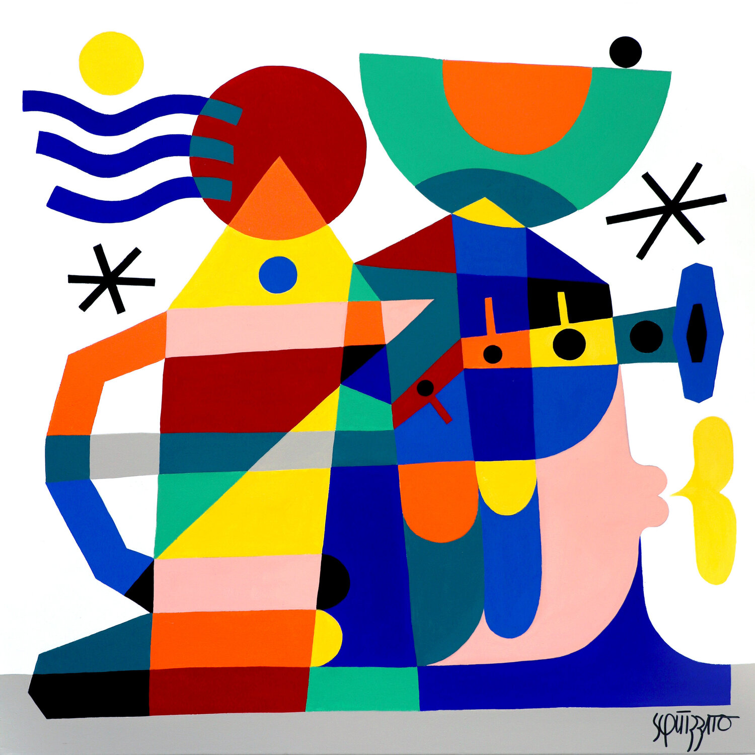 Windmill Antony Squizzato Original painting for sale