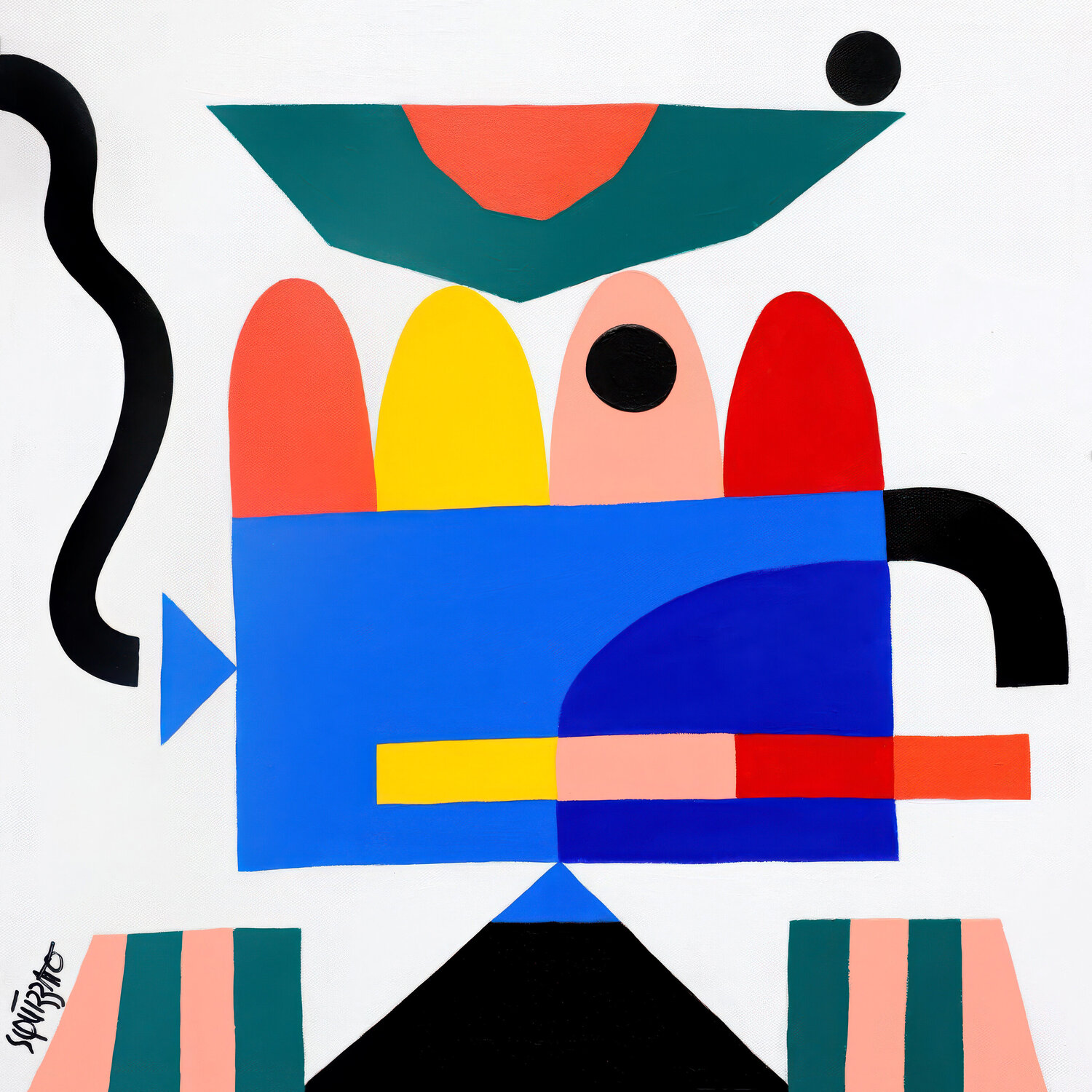 Fruity man Antony Squizzato Original painting for sale