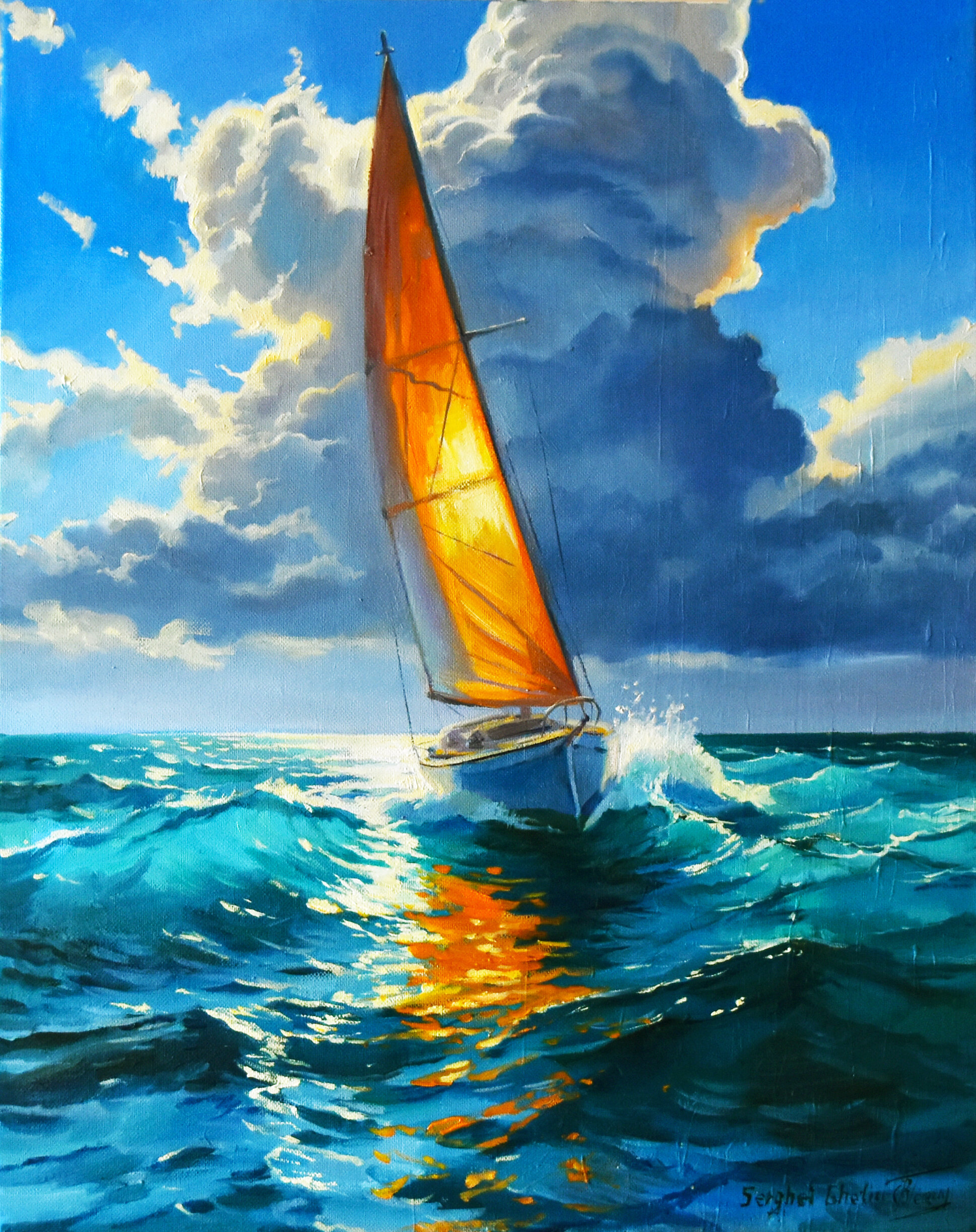 Against the sea wind