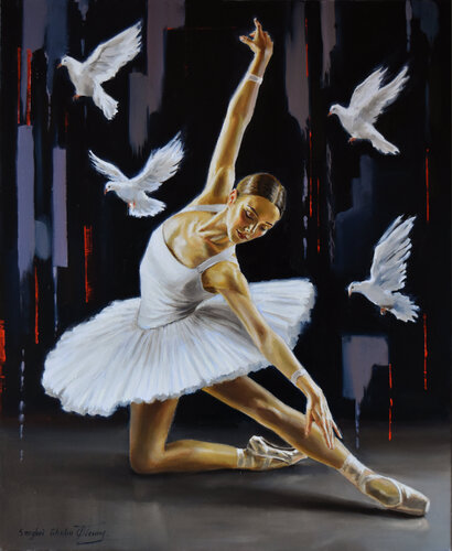 During the performance by Serghei Ghetiu, Painting for Sale on Select