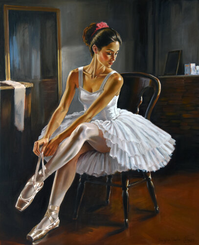 Ballerina by Serghei Ghetiu, Painting for Sale on Select