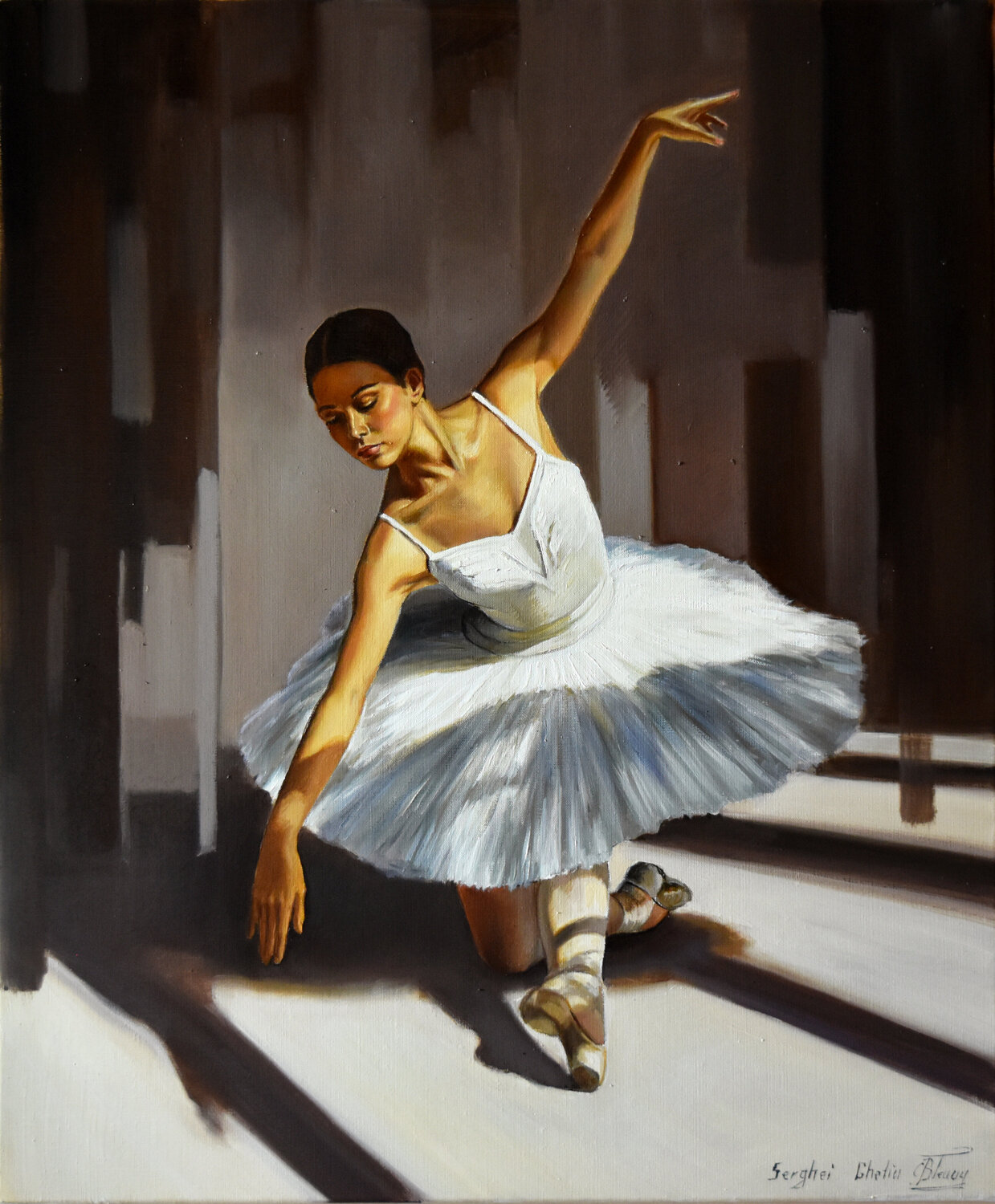 Dancing in the light III Serghei Ghetiu Original painting for sale