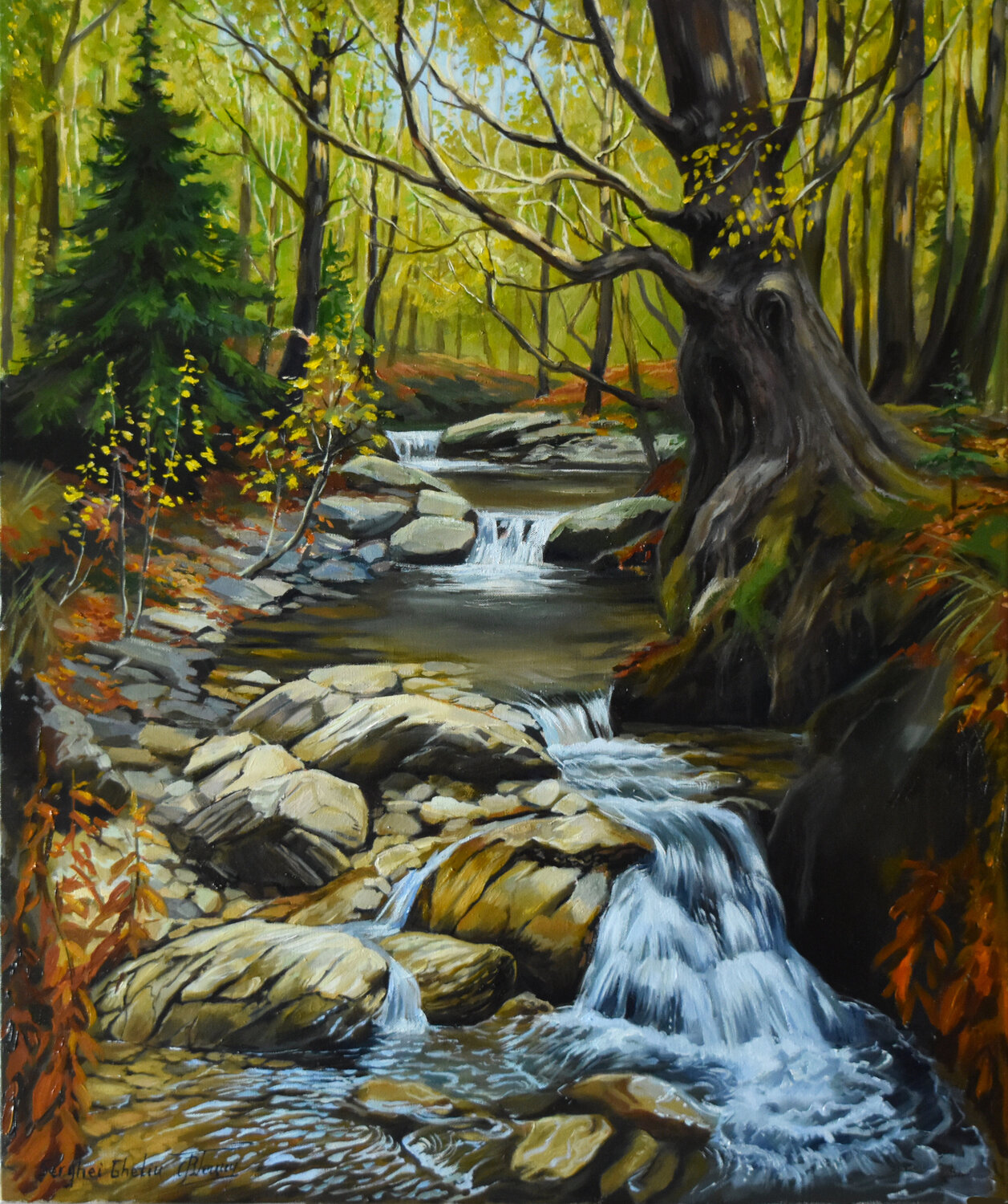 The Fall Serghei Ghetiu Original painting for sale