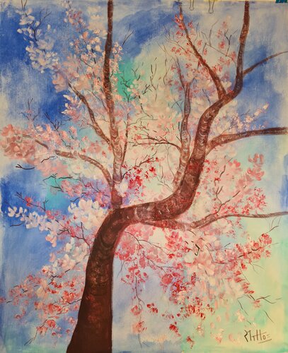 ÁRBOL EN FLOR 24 2 by Rosario De Mattos, Painting for Sale on Select