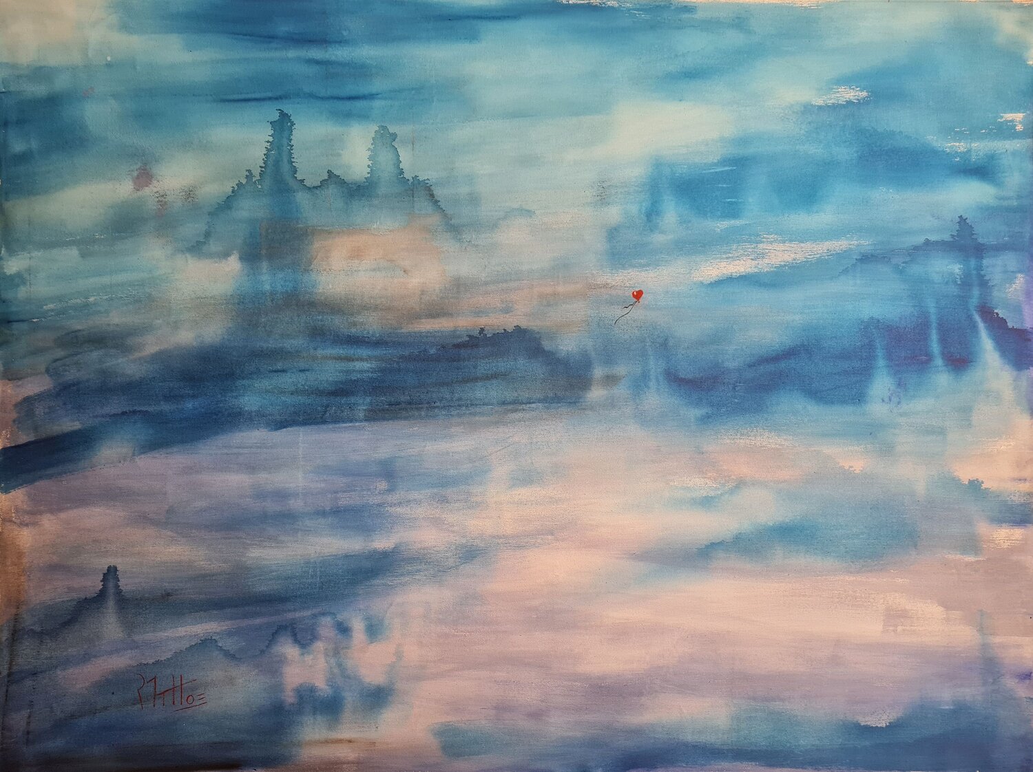 CONSERVAR LA ESPERANZA 24 7 (keep hope) Rosario De Mattos Original painting for sale