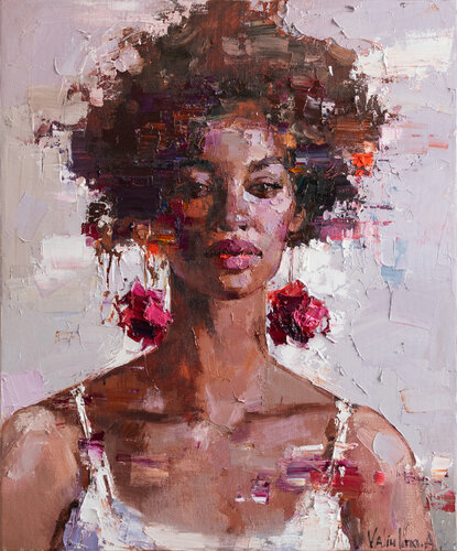 African beauty by Anastasiya Valiulina, Painting for Sale on Select