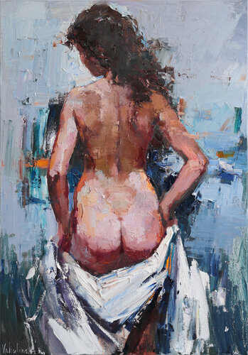Nude woman by Anastasiya Valiulina, Painting for Sale on Select