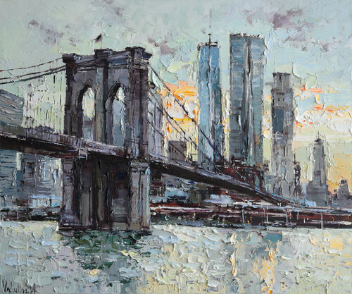 Brooklyn Bridge, NYC by Anastasiya Valiulina, Painting for Sale on Select