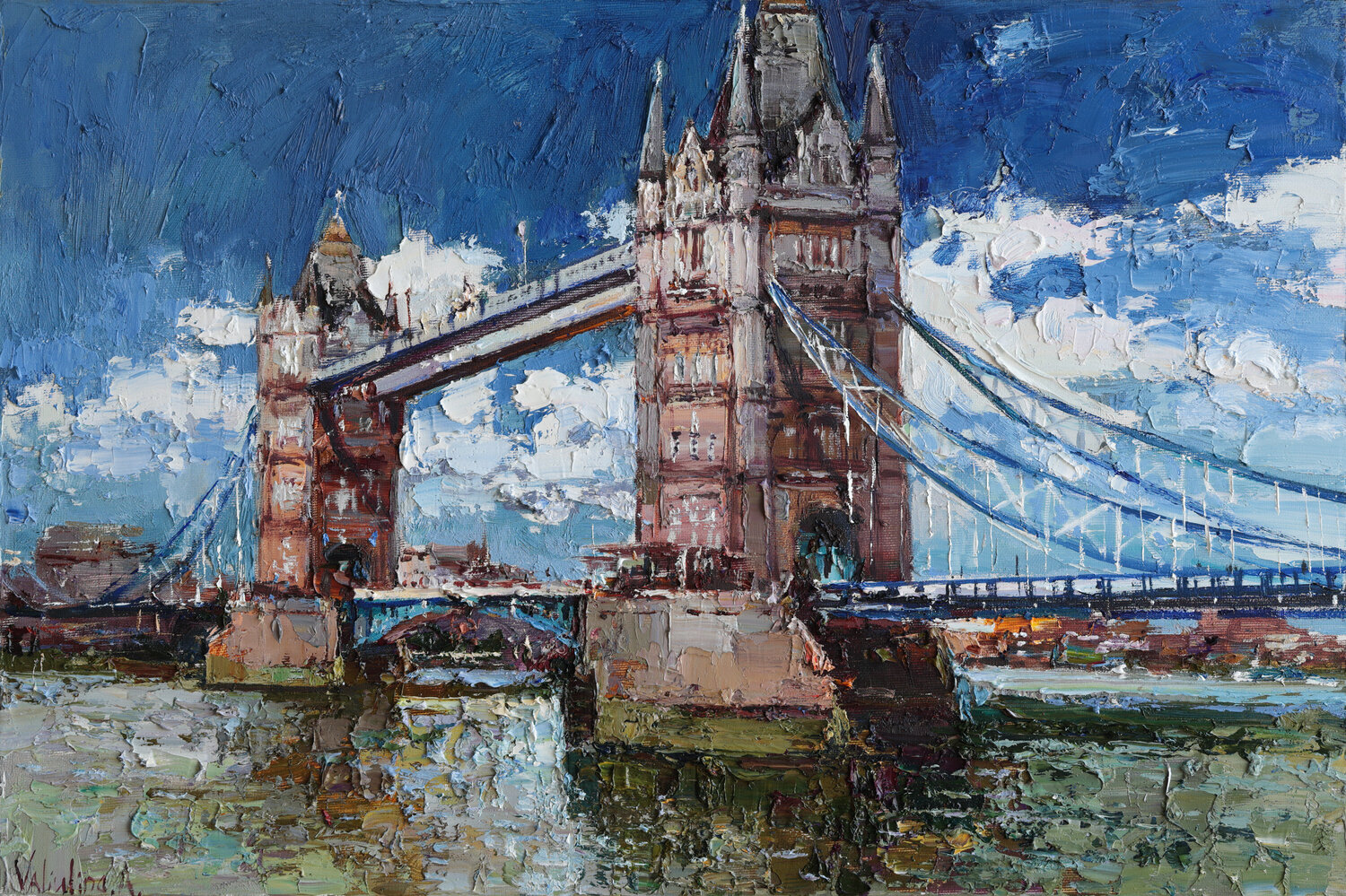 Tower Bridge, London Anastasiya Valiulina Original painting for sale
