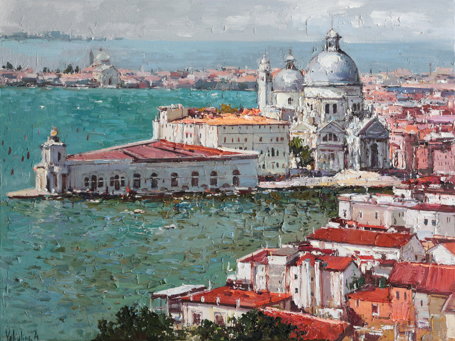 Santa Maria della Salute in Venice Anastasiya Valiulina Original painting for sale