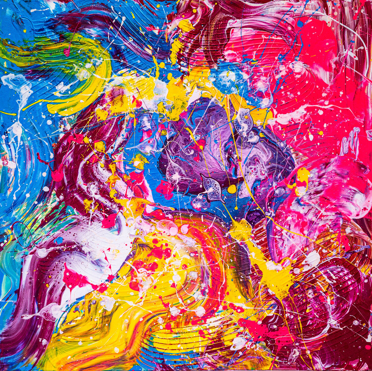 Kosmisches Feuerwerk Nikolaos Nikolaidis Original painting for sale