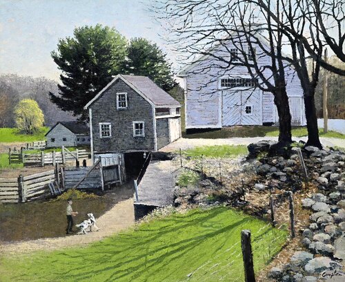 Hillside Farm by Michael Compton, Painting for Sale on Select