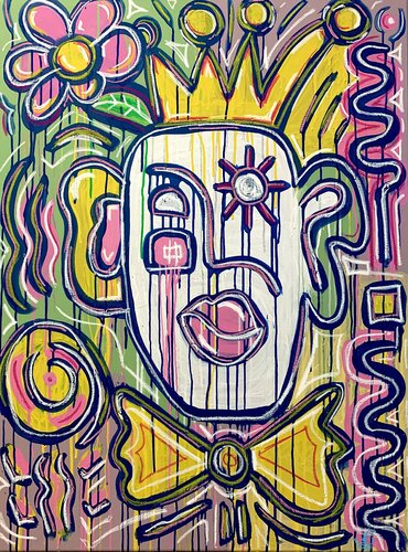 The king Clown by Virginia Valère, Painting for Sale on Select